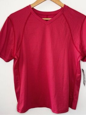BOA Honet V Neck Activewear Top Women’s Large NEW Teaberry Running New W Tags